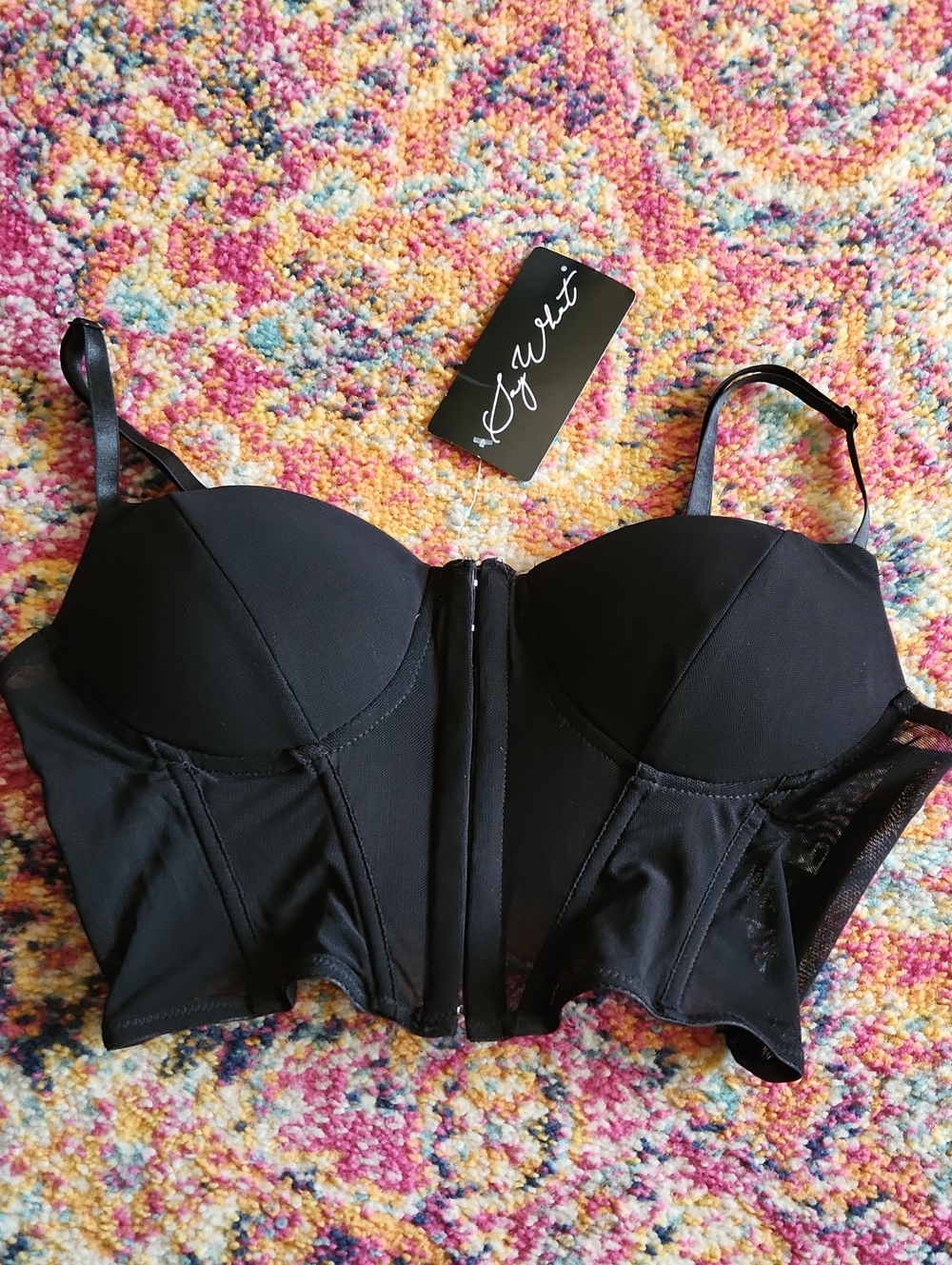 Nwt.Say What Black Bustier Size S